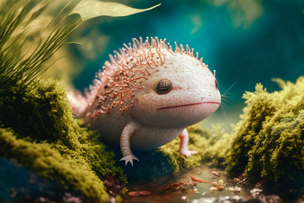 axolotl, nature, amphibian