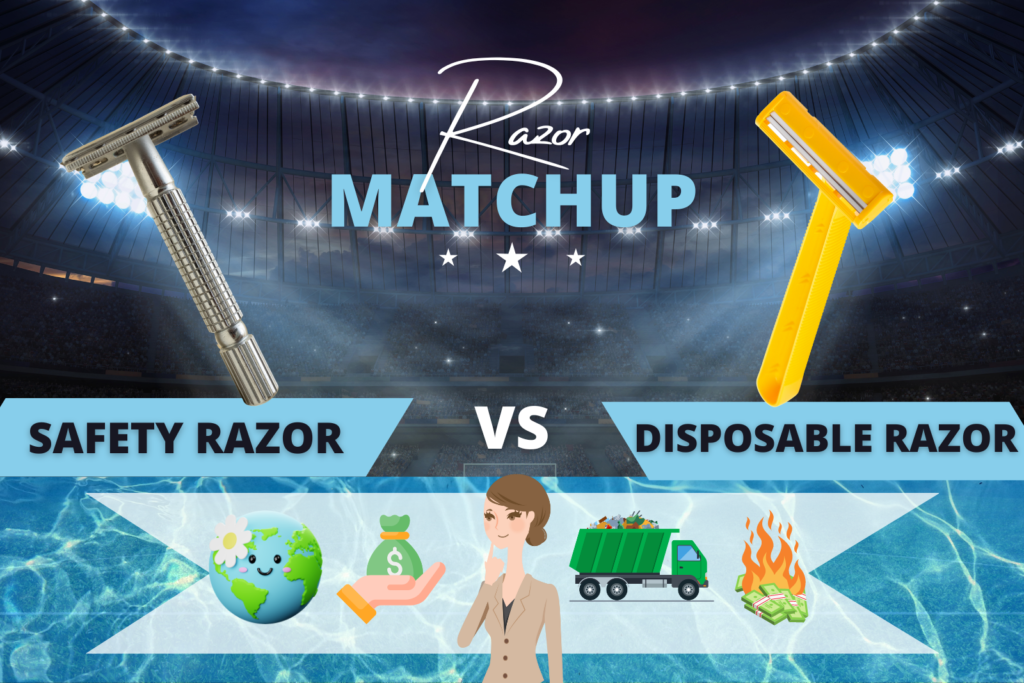 safety razor shaving matchup between disposable and safety razors