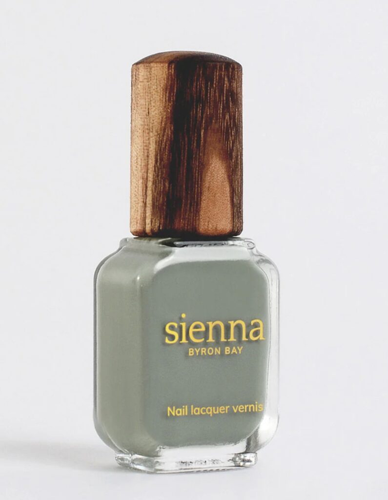 eco friendly nail polish green nail polish with bamboo cap in glass bottle