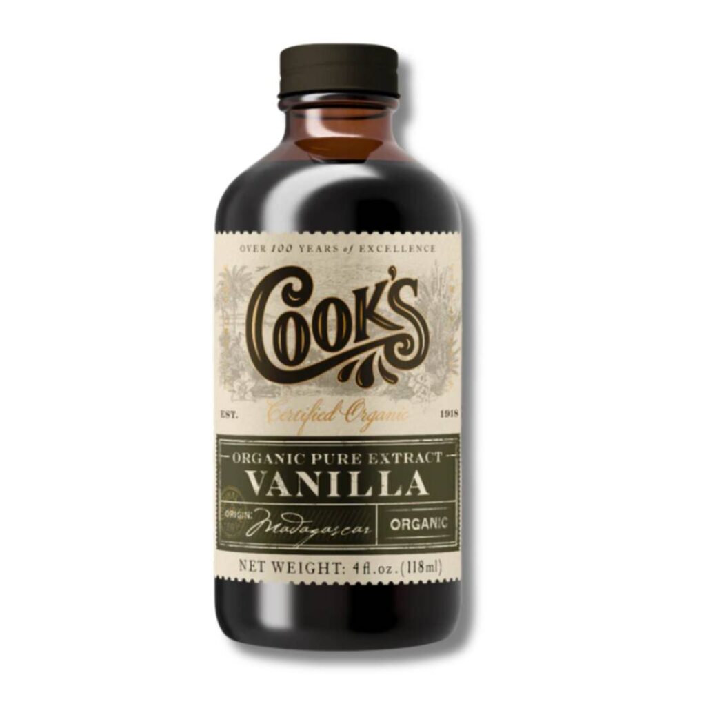 cook's organic vanilla extract bottle